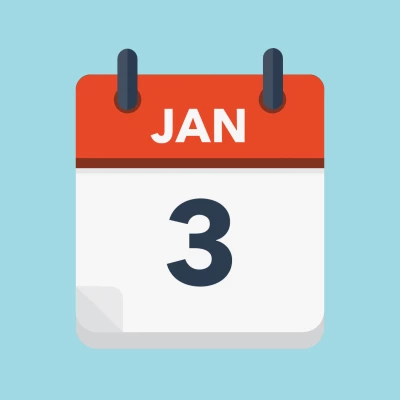 Calendar icon showing 3rd January