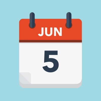 Calendar icon showing 5th June