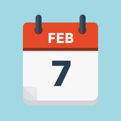 Calendar icon showing 7th February